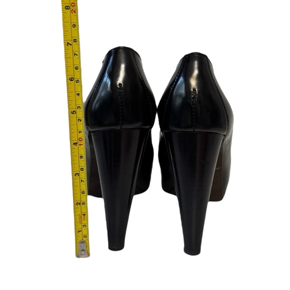 Donald J. Pliner Peep Toe Patent Leather Platform Pump Sandals Black 7 - Picture 8 of 11
